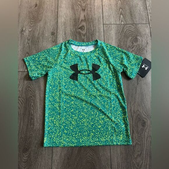 Under Armour Green and Yellow Graphic T-Shirt - Picture 1 of 5